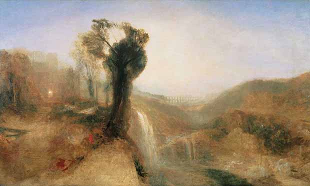 04 - William Turner - Paesaggio a Nepi, Lazio, con acquedotto e cascata, circa 1828