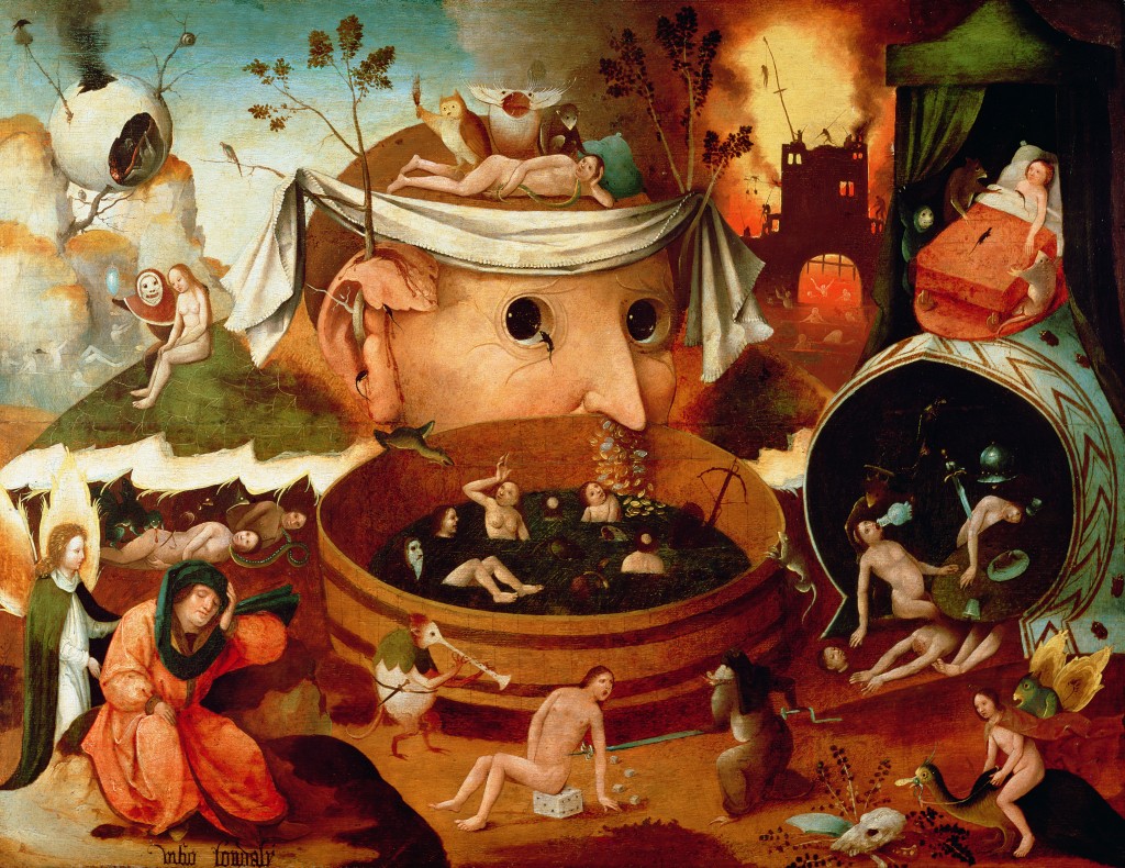 "La visione di Tundalo" (1500 ca.), seguace di Hyeronimus Bosch. Madrid, Museo Lazaro Galdiano. 