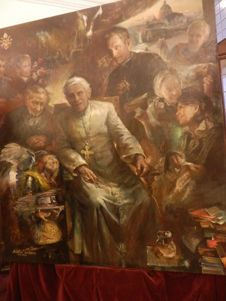 Il Papa Emerito Benedetto XVI, quadro di Natalia Tsarkova