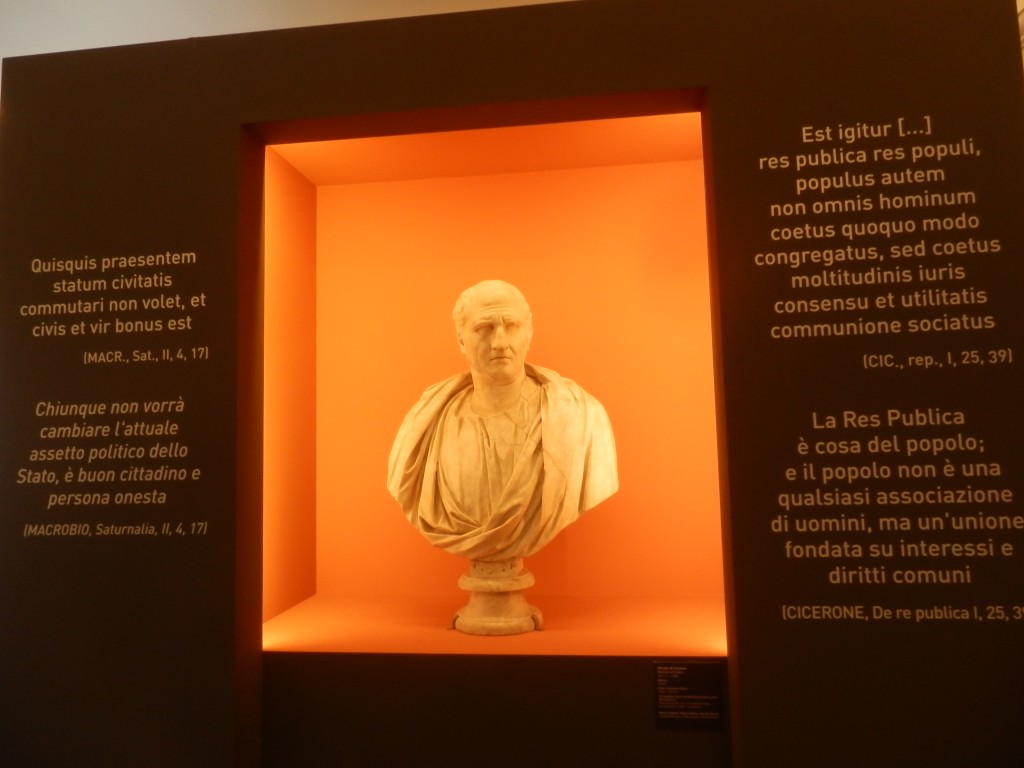 Marco Tullio Cicerone, busto in marmo metà I secolo a.C. Musei capitolini.