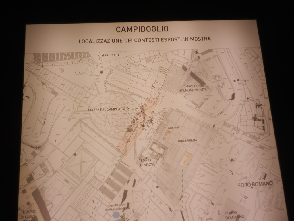 L'area di Roma antica dalla quale provengono i reperti in esposizione. 