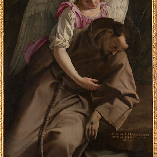 "San Francesco sorretto da un angelo" (1610-1612), di Orazio Gentileschi.  