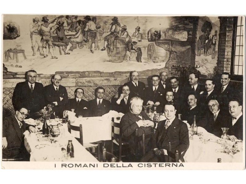 "I Romanisti della Cisterna", 1929, cartolina postale.