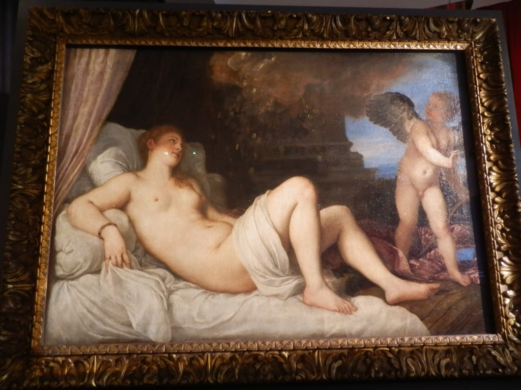 "Danae" 1544-45, di Tiziano Vecellio. Napoli Museo e Real Bosco di Capodimonte. 
