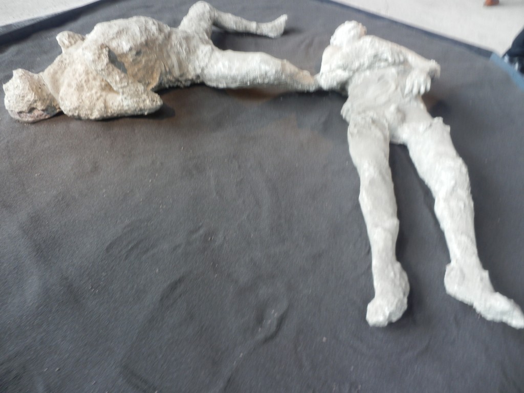 I calchi di due vittime dell'eruzione del 79 d.C.