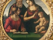 Sacra Famiglia con una santa