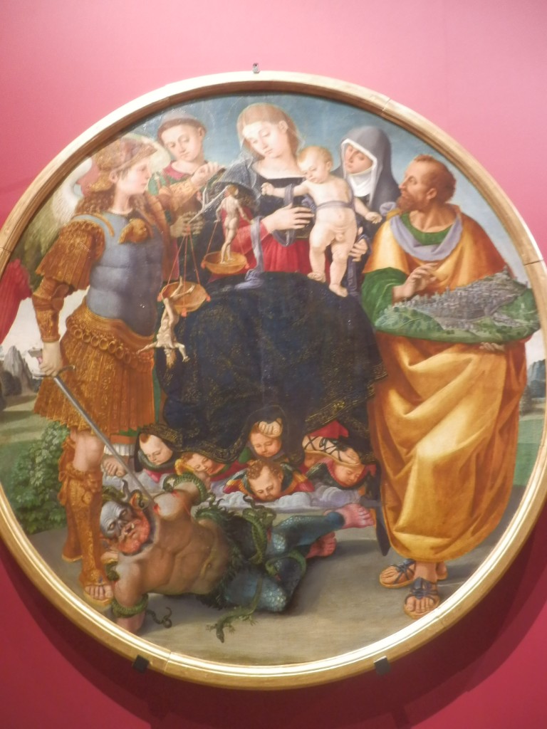Madonna col Bambino e i santi Michele Arcangelo, Vincenzo, Margherita da Cortona e Marco.