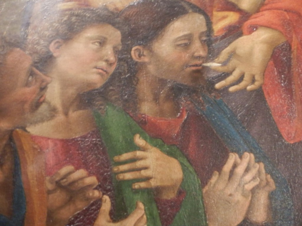 "Comunione degli apostoli" (1512), particolare.