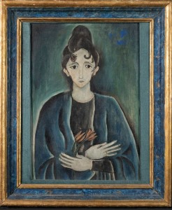 "Madre dell'artista con tulipani", 1921. Collezione privata.