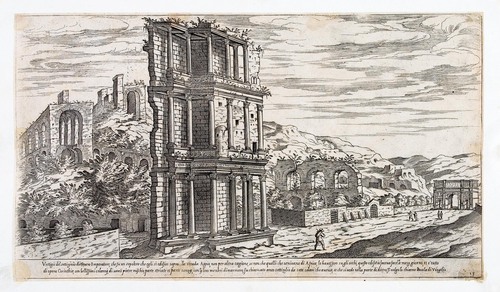 "Vestigii del settizonio di Settimio Severo", Etienne Dupérac, seconda metà del XVII secolo.