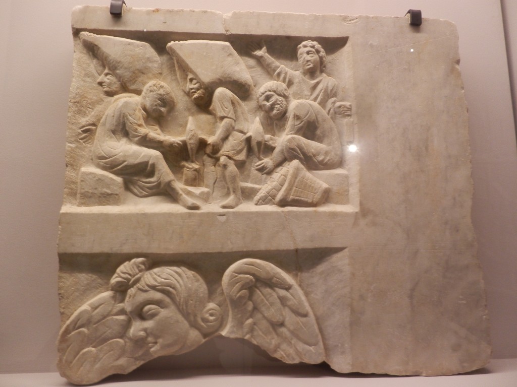 Rilievo sepolcrale con scalpellini al lavoro, III secolo d.C.