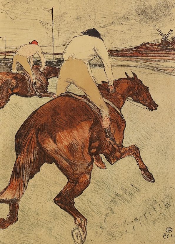 "Jockey" (1899), litografia di Henri de Toulouse-Lautrec.  